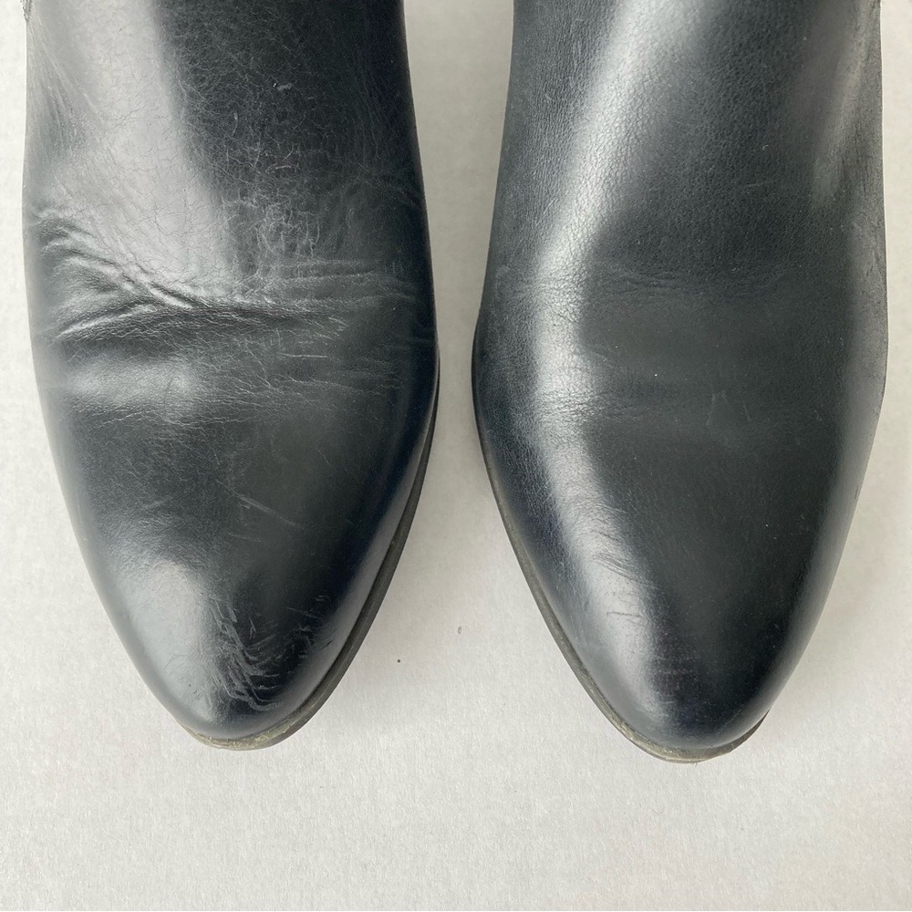 Frye Womens Black Leather Pointed Toe Western Ankle Boots Side Zip Size‎ 8 - Picture 3 of 16